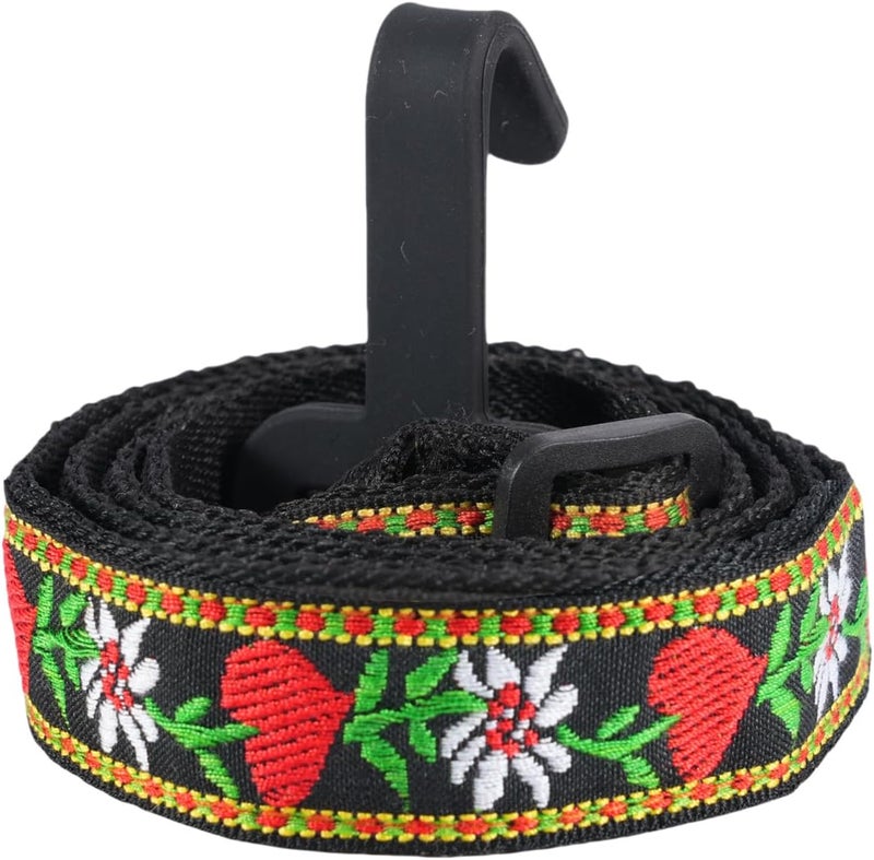 CLOUDMUSIC Ukulele Strap Clip On No Drill J Hook For Soprano Concert Tenor Baritone(Red Heart) - Image 1
